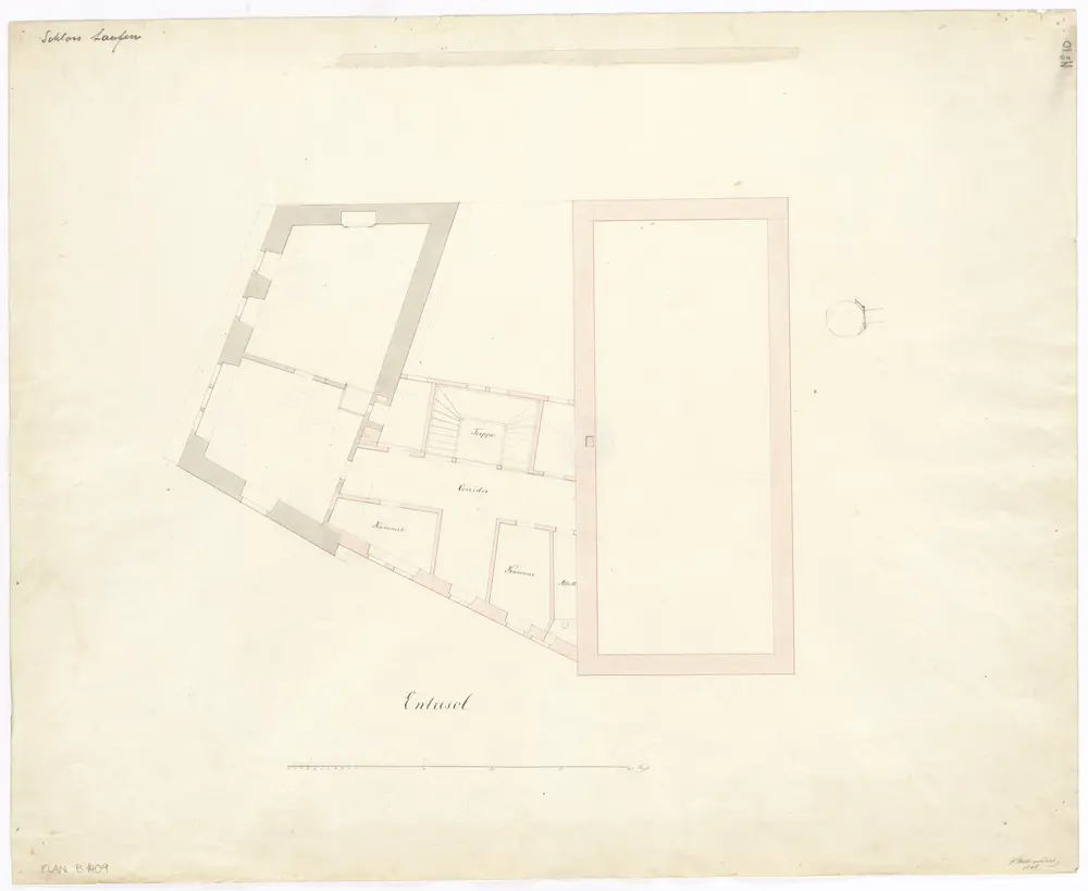 Laufen-Uhwiesen: Schloss Laufen, Entresol; Grundriss (Nr. 10)