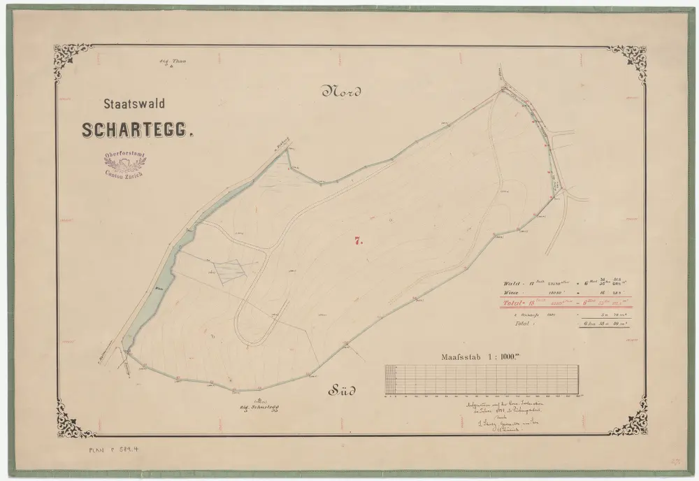 Seen, Winterthur: Staats- und Privatwaldungen: Seen: Staatswaldung Schartegg; Grundriss