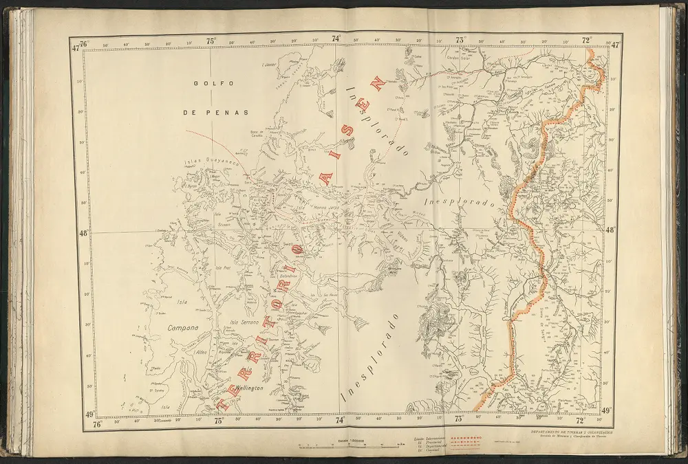 Territorio Aisen: Parallel 47-49 degrees South latitude.