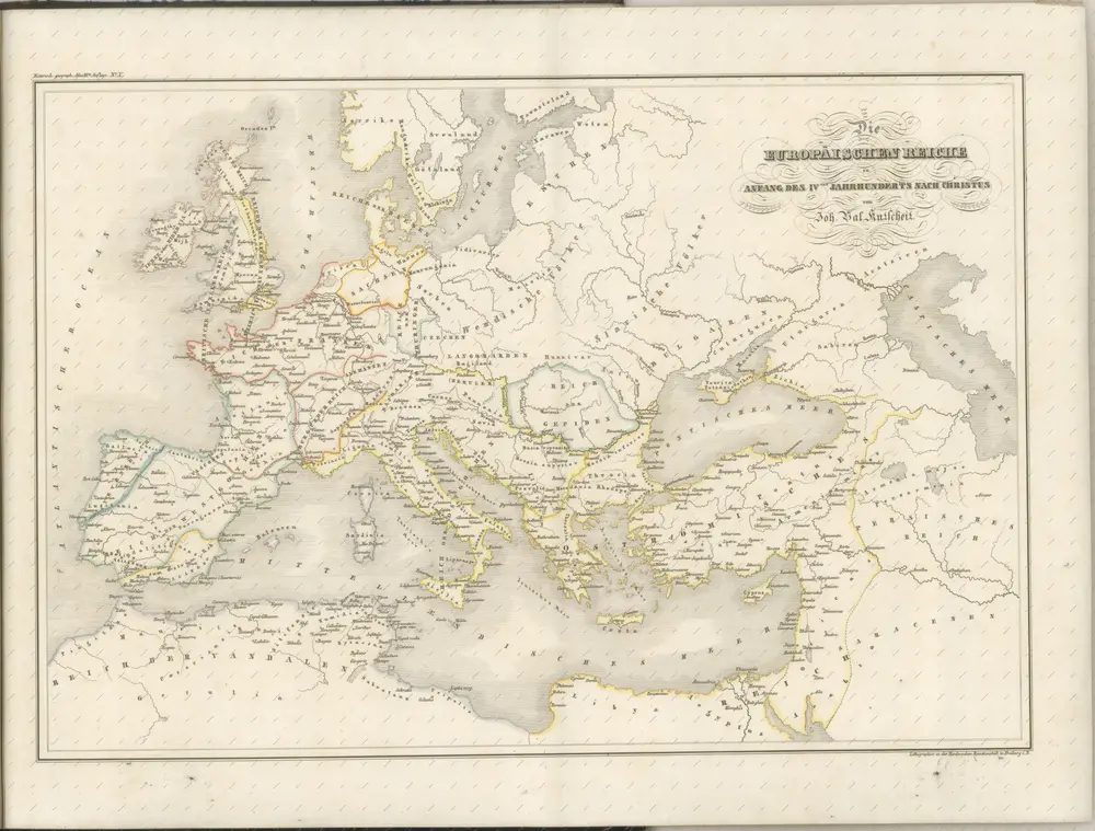 mapa z atlasu "Historisch-geographischer Atlas zu den Lehrbüchern der Weltgeschichte"