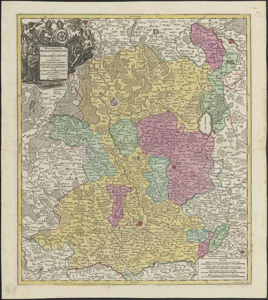 Episcopatuum Monasteriensis et Osnabrugensis ut et comitatum Bentheim, Teclenburg, Stenford, Lingen, Diepholt, Delmenhorst, Rietberg etc. etc. novissima et accuratissima designatio