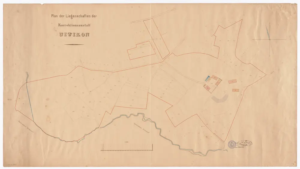 Uitikon: Korrektionsanstalt, Liegenschaften; Situationsplan