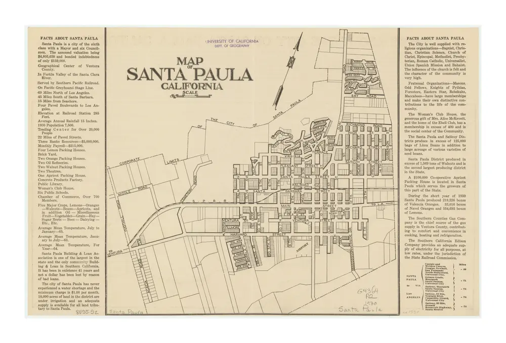 Map of Santa Paula California