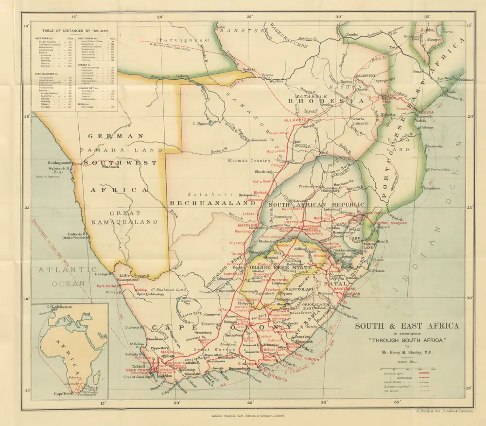 Through South Africa. ... Reprinted, with additions, from “South Africa.” With maps, etc