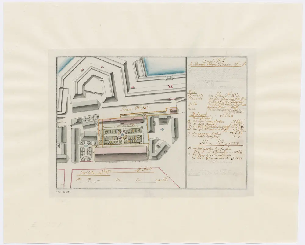 Zürich: Schanzenlehen Nr. 15 b und 15 c Kleine Stadt, bei der Kaserne im Talacker; Grundriss