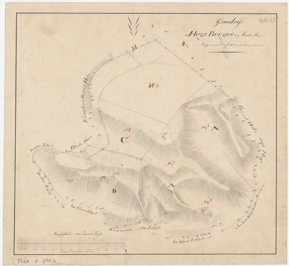 Winterthur, Seen, Oberwinterthur: Staatswaldungen: Oberwinterthur: Hegiberg; Grundriss