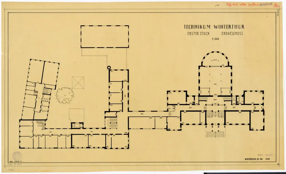 Winterthur: Technikum, Erdgeschoss und 1. Stock; Grundrisse (Nr. A 3)