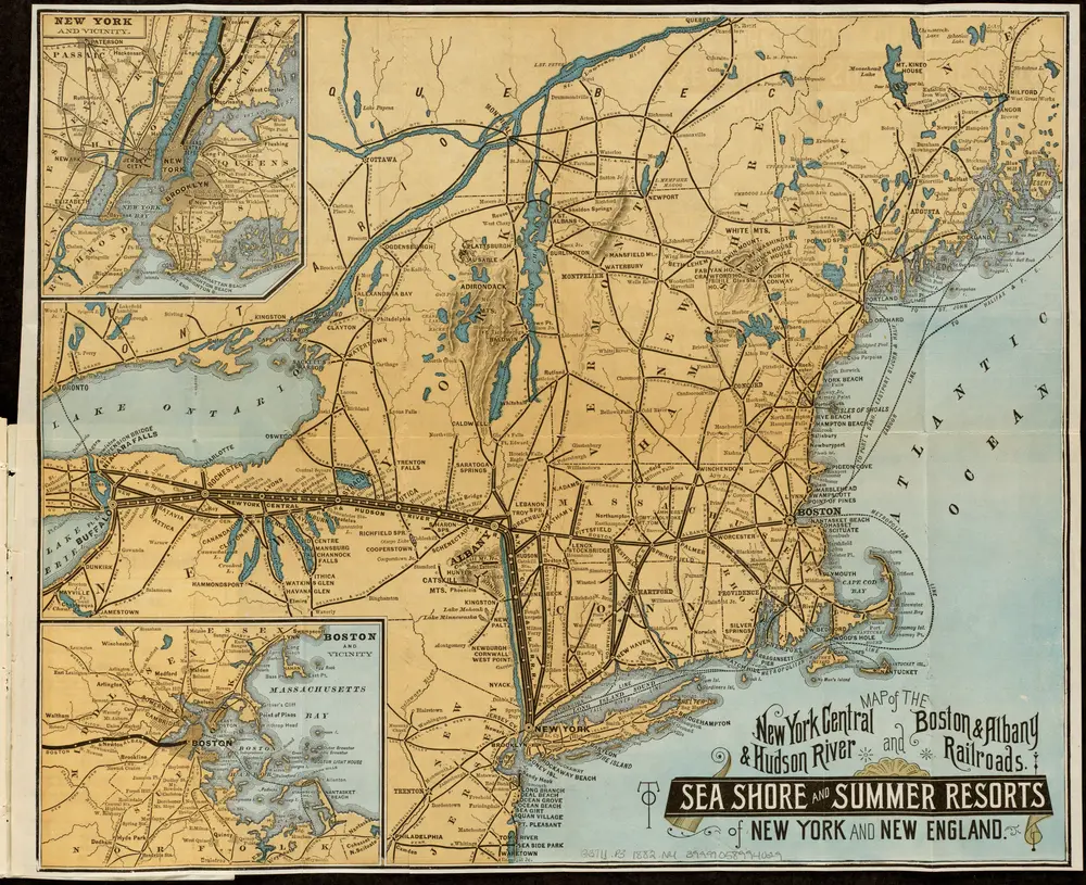 Map of the New York Central & Hudson River and Boston & Albany Railroads