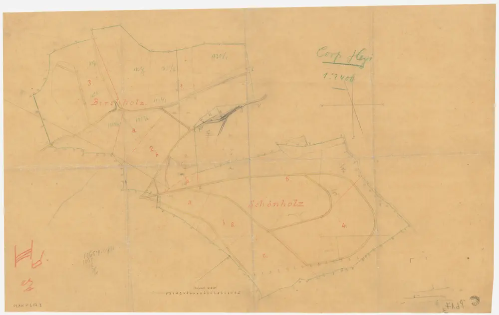 Oberwinterthur, Wiesendangen: Gemeinde- und Genossenschaftswaldungen Hegi: Oberwinterthur, Wiesendangen: Genossenschaftswaldungen Schönholz, Birch; Grundriss