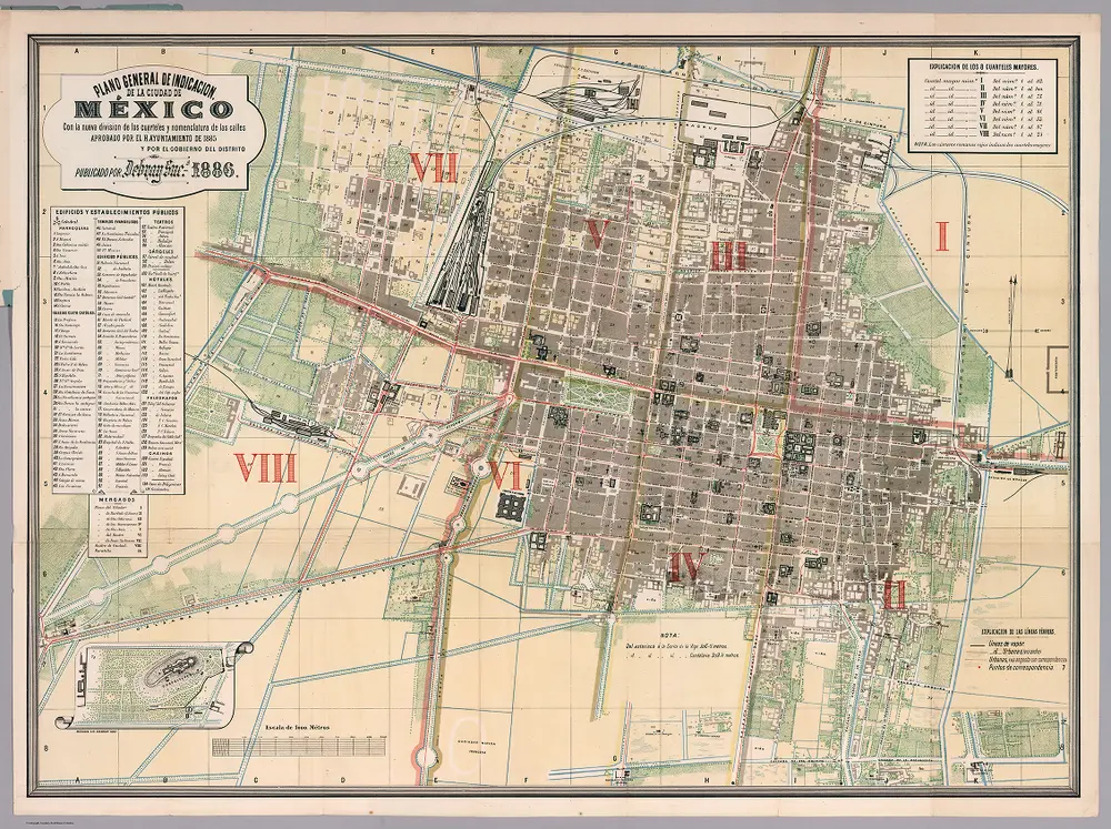 Plano general de indicacion de la Ciudad de Mexico