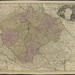 Le Royaume de Boheme divisée en ses douze cercles : carte reduite sur celle de 25 feuilles