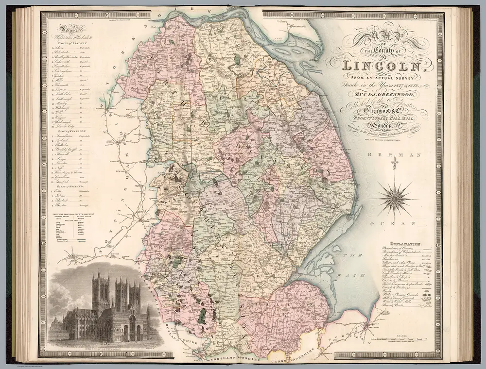 Map of the county of Lincoln