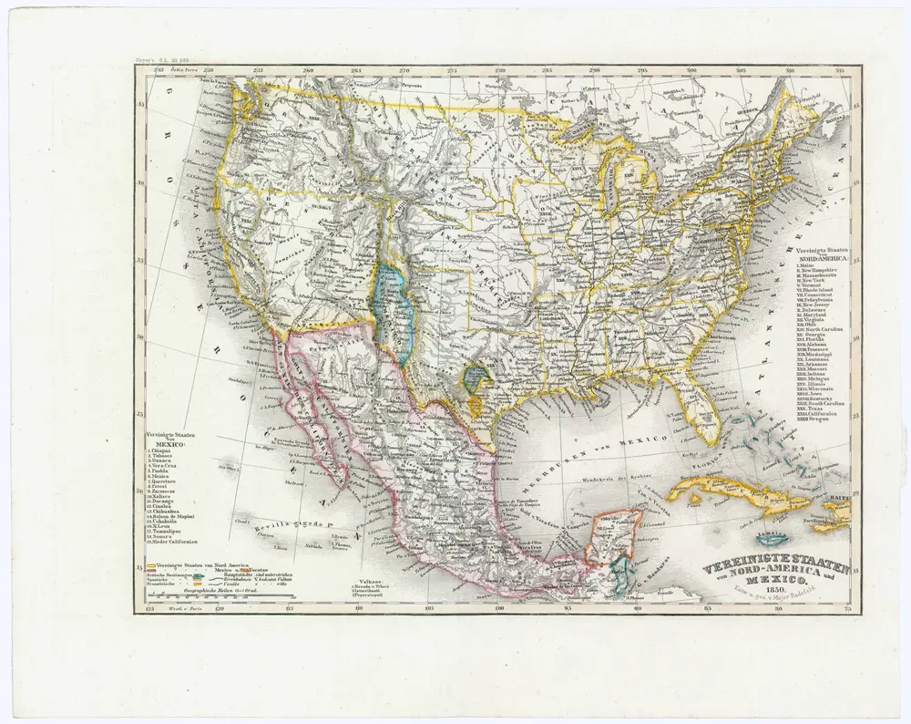 Vereinigte Staaten von Nord-America und Mexico