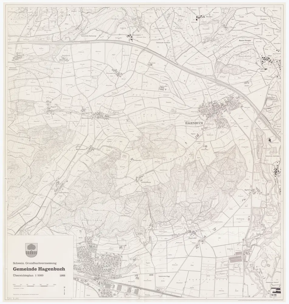 Hagenbuch: Gemeinde; Übersichtsplan (Schweizerische Grundbuchvermessung)