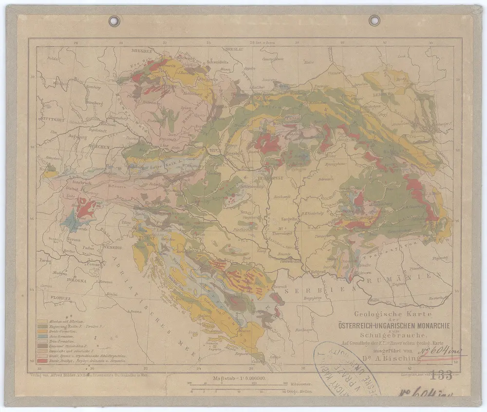 Geologische Karte der Österreich-Ungarischen Monarchie zum Schulgebrauche