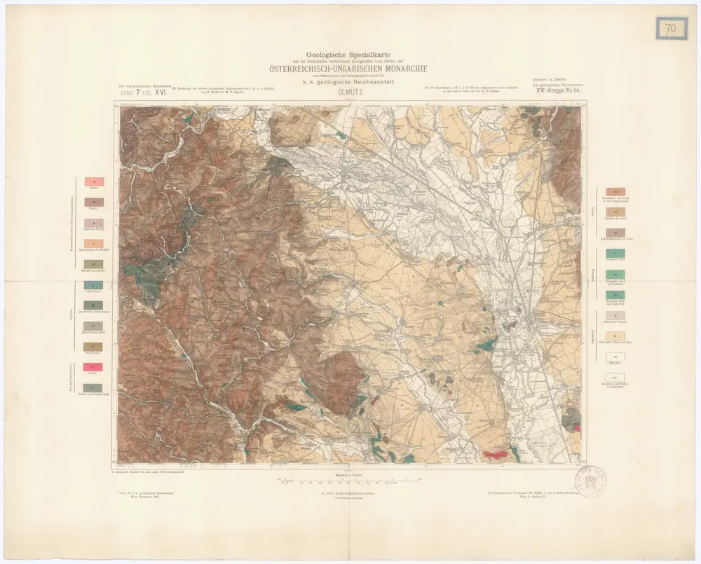 Geologische Spezialkarte der im Reichsrate vertretenen Königreiche und Länder der Österreichisch-Ungarischen Monarchie