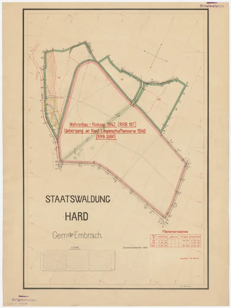 Embrach: Staatswaldung: Hard; Grundriss