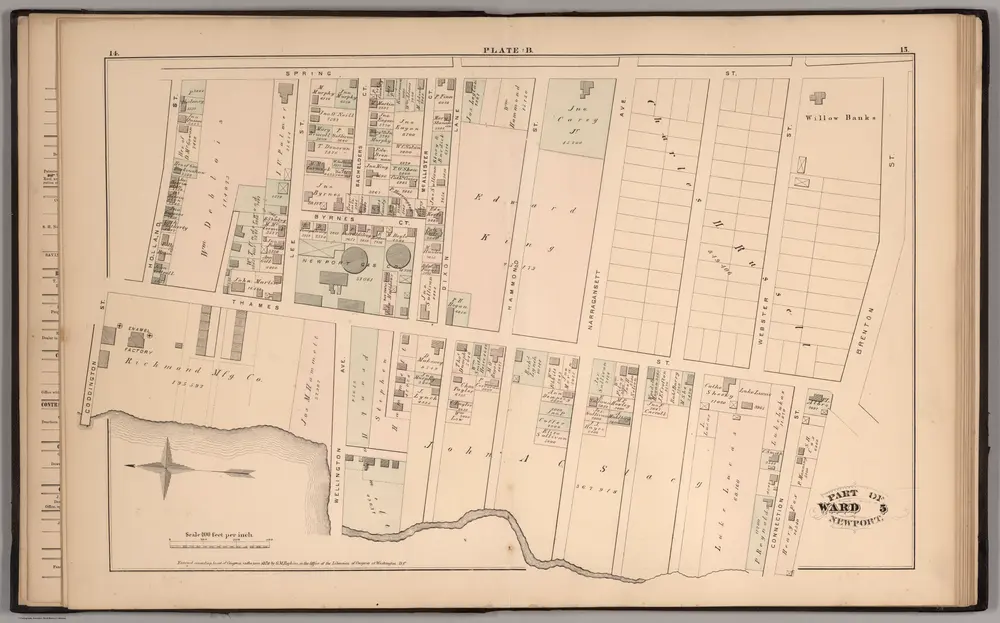 Plate B.  Part of Ward 5, Newport, Rhode Island.