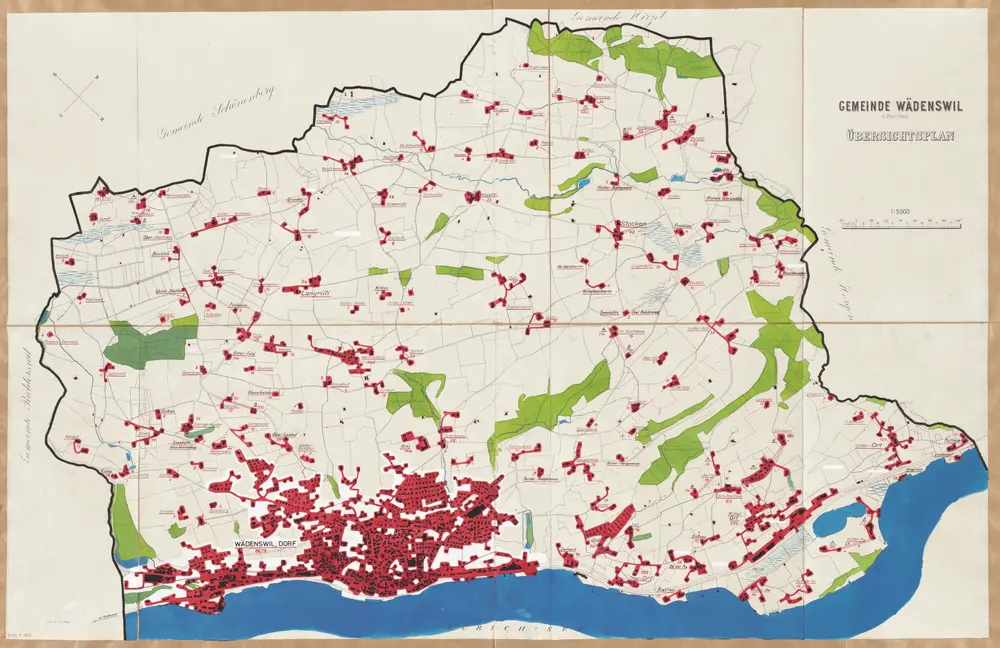 Wädenswil: Definition der Siedlungen für die eidgenössische Volkszählung am 01.12.1960; Siedlungskarte Nr. 39
