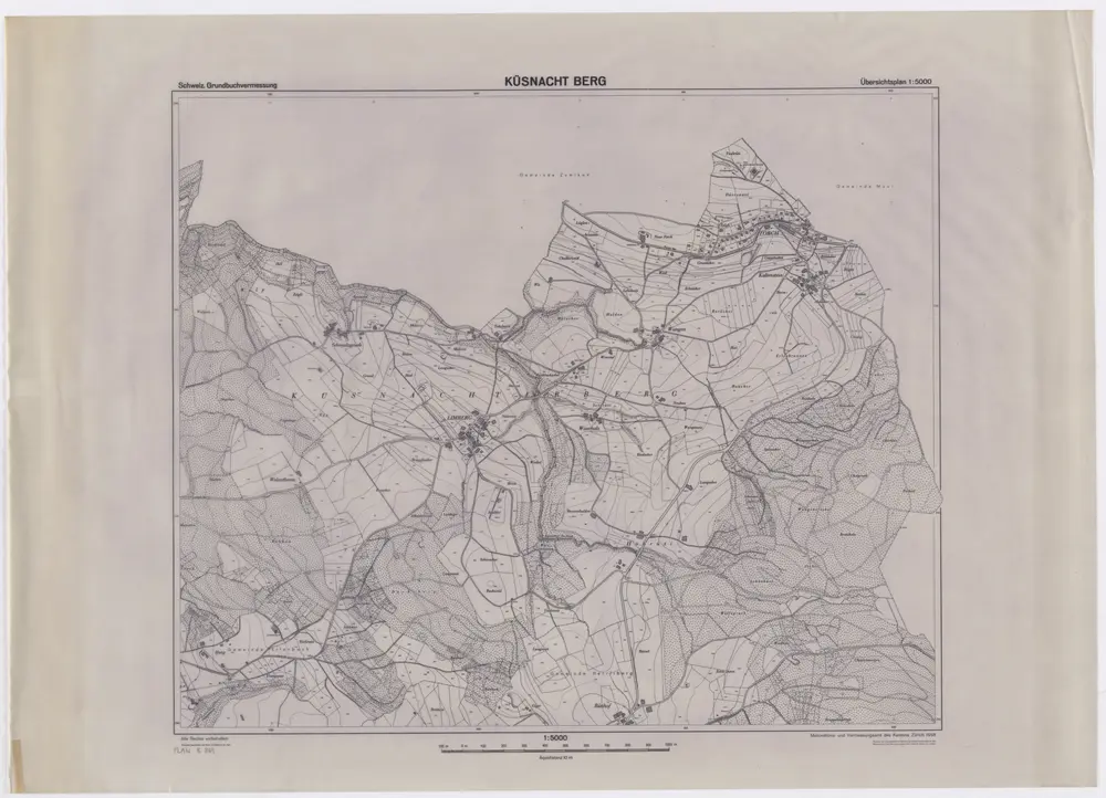 Küsnacht: Berg; Übersichtsplan (Schweizerische Grundbuchvermessung)