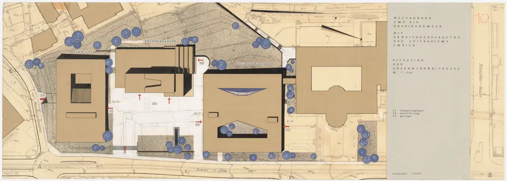 Zürich: Physikgebäude der Universität; Projekt 175369; Situationsplan