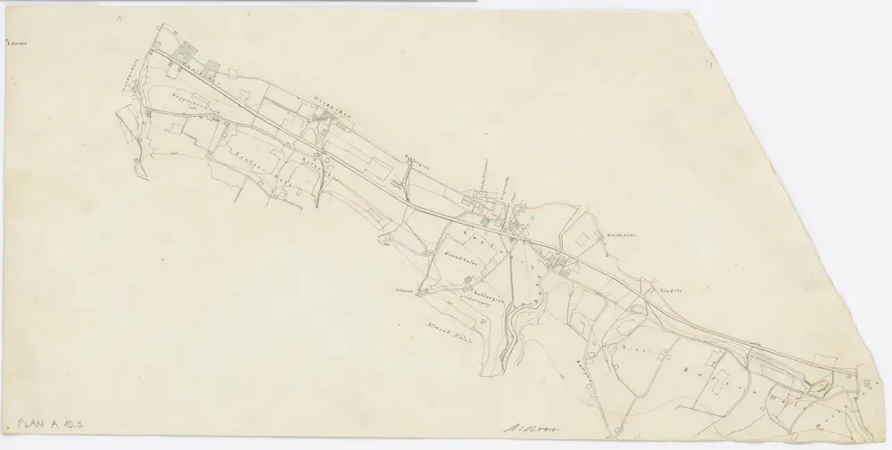 Vorlagen für die Topographische Karte des Kantons Zürich (Wild-Karte): Bezirk Horgen: Ortsplan: Käpfnach und Umgebung