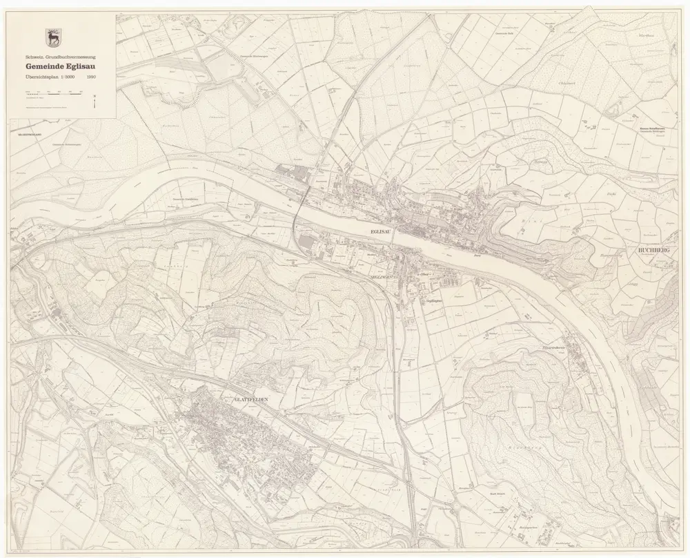 Eglisau: Gemeinde; Übersichtsplan (Schweizerische Grundbuchvermessung)