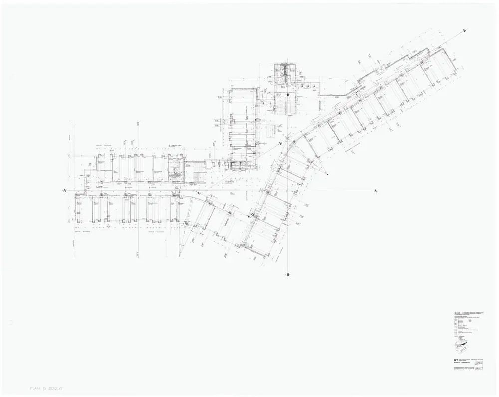 Kantonsschule Rämibühl: Grundrisse und Schnitte: Gymnasien: 1. Obergeschoss; Grundriss