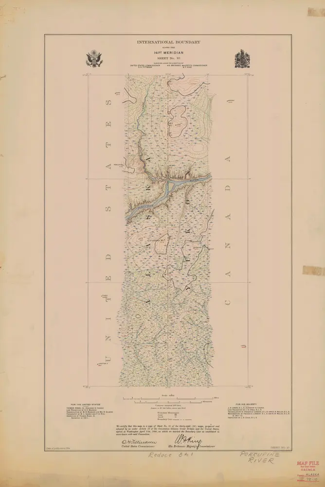 International Boundary, Along the 141st Meridian, Sheet No. 10