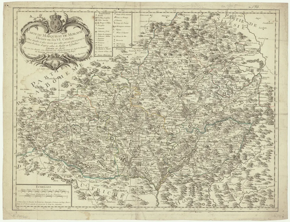 Carte du marquisat de Moravie divisée en ses VI. cercles