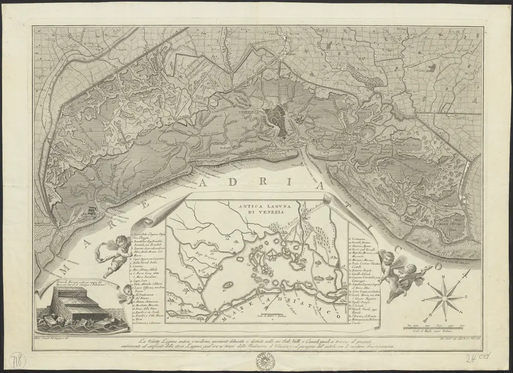 La Veneta Laguna antica e moderna novamente delineata e distinta nelle sue isole, valle e canali quali si trovano al presente, unitamente al confronto della stessa Laguna, qual era ne'tempi della Fondazione di Venezia e col paragone dell'antiche con le moderne denominazioni