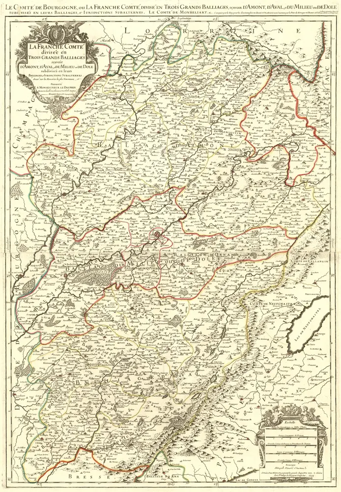 La Franche-Comté divisée en Trois Grands Balliages