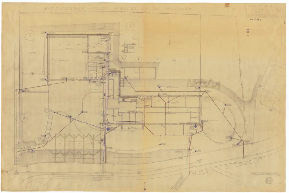 Horgen: Bezirksgebäude, Kanalisation: Grundriss