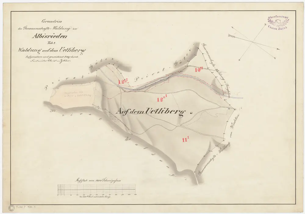 Albisrieden: Genossenschaftswaldung: Uetliberg; Grundriss (Tab. 2)