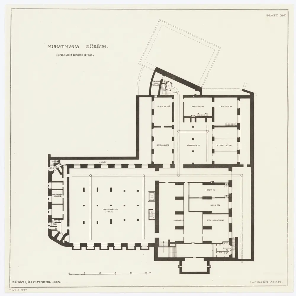 Kunsthaus Zürich: Kellergeschoss; Grundriss