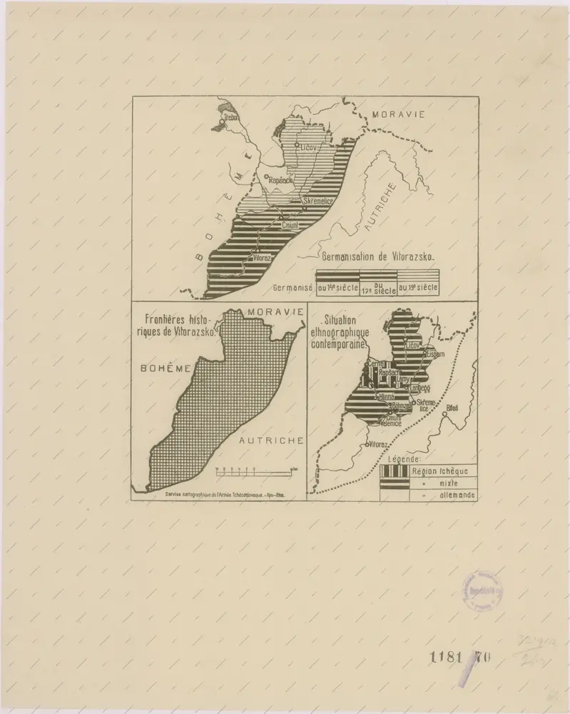 Sbírka map a diagramů použitých na mírových konferencích v Paříži v letech 1919 - 1920