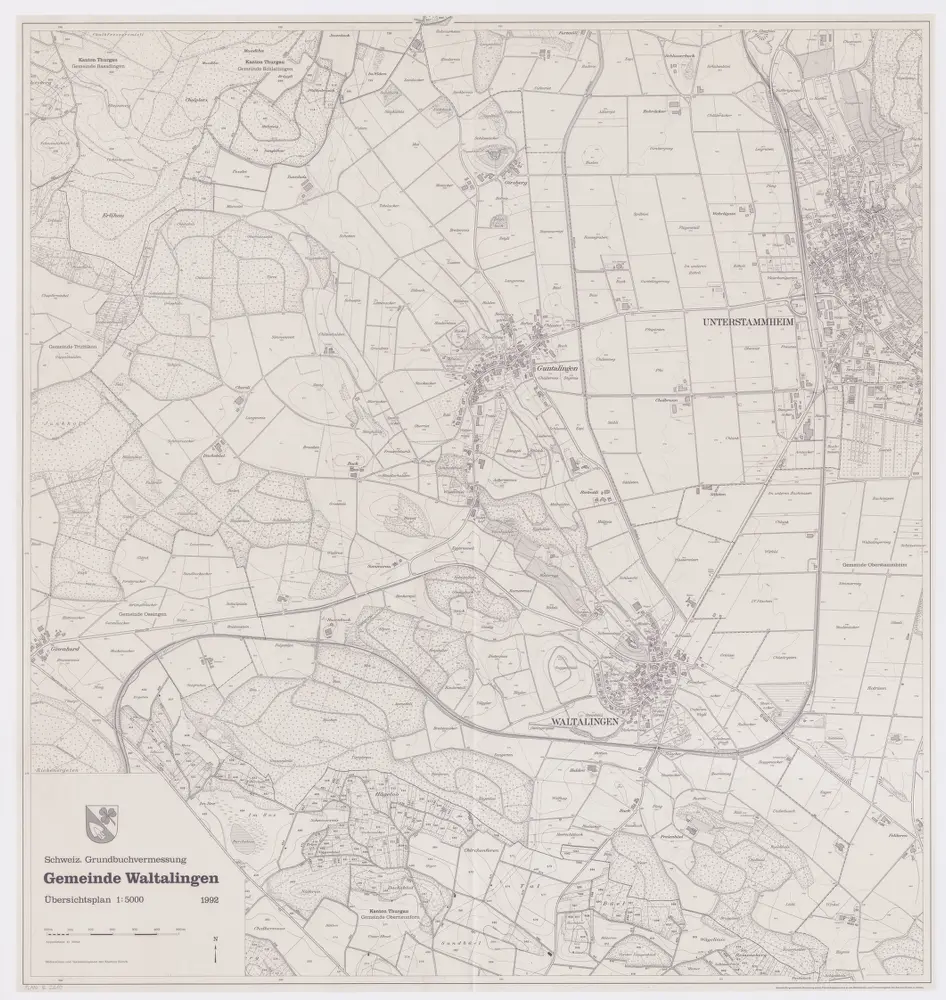 Waltalingen: Gemeinde; Übersichtsplan (Schweizerische Grundbuchvermessung)