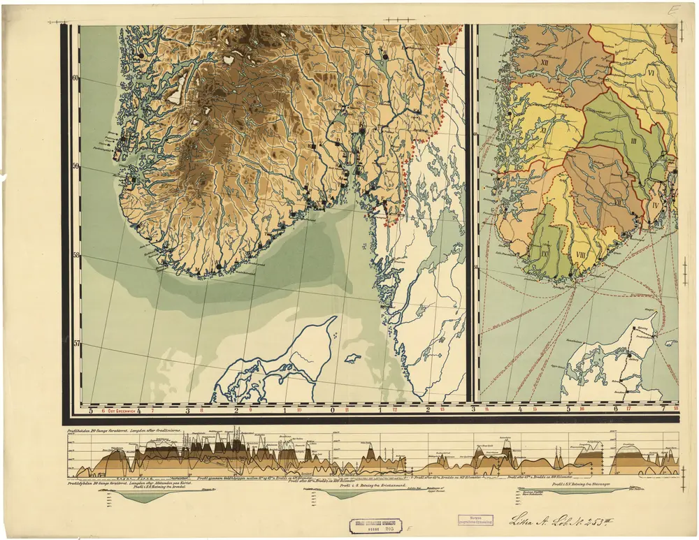 Norge 205e: Parmanns Skolekart over Norge