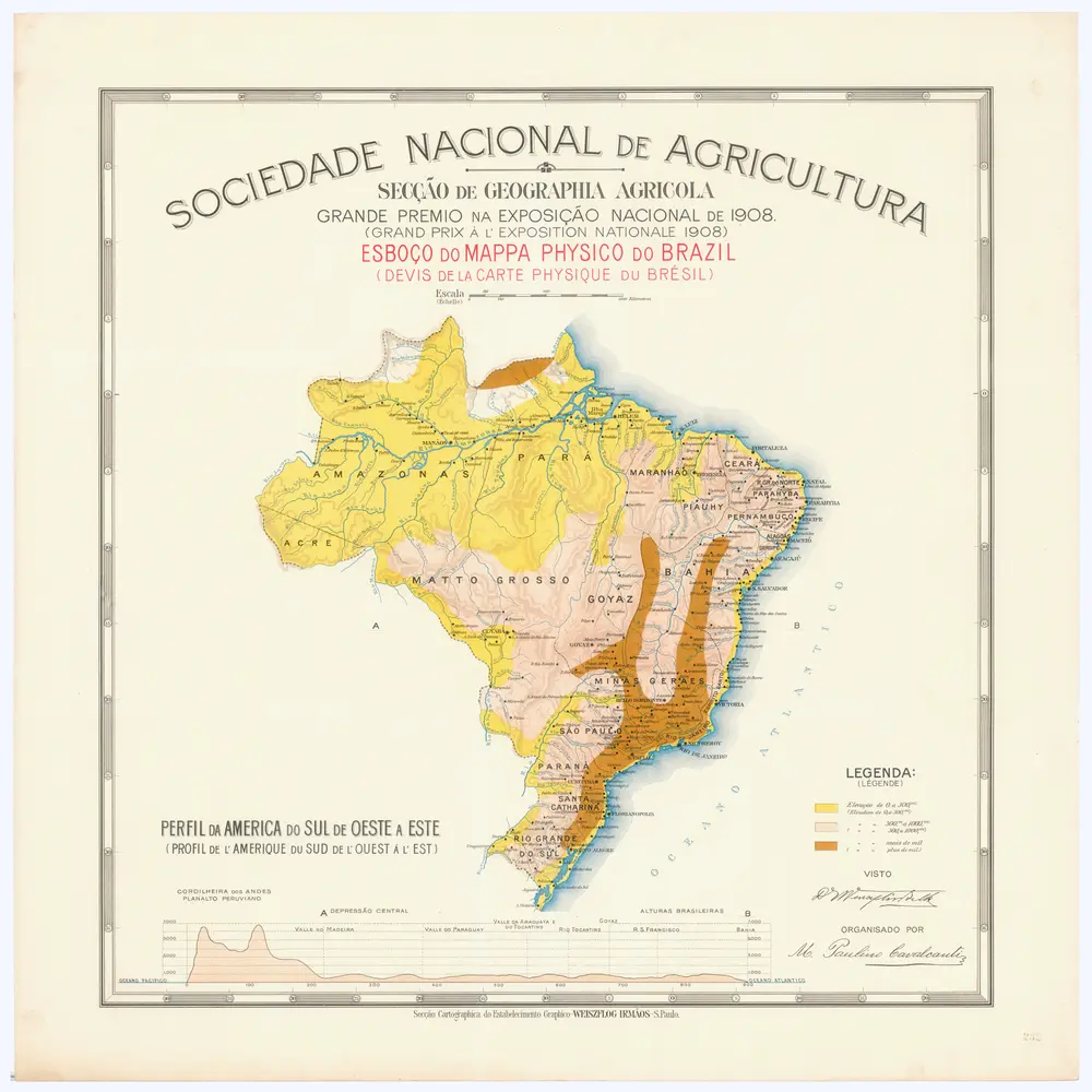 Esboço do mappa physico do Bresil =