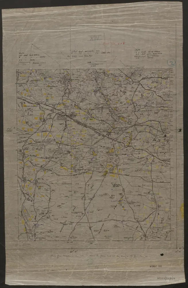 'Transvaal Manoeuvre Area. Surveyed by Capt. C. St B. Sladen Royal].E[ngineers]. & Lt. K.W. Lee R[oyal].F[ield].A[rtillery]. 1910/11.' - War Office ledger. Tracings