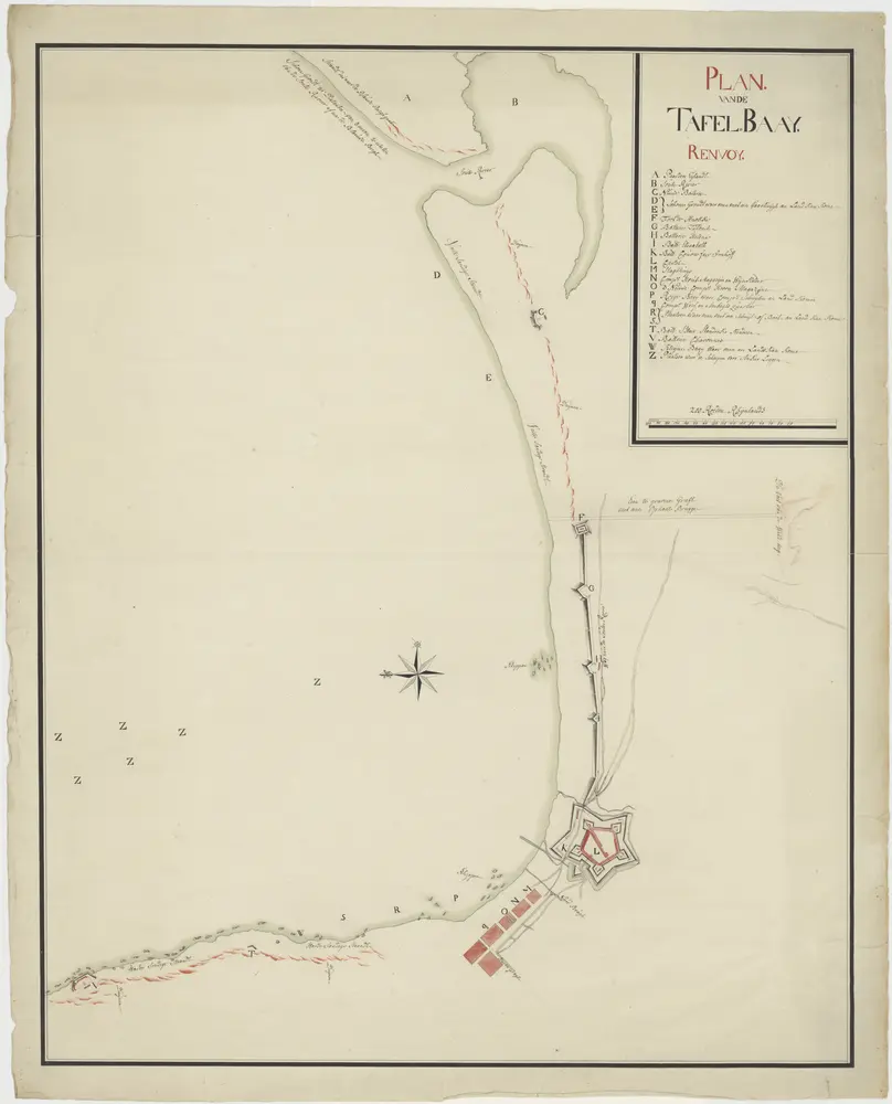 Plan voor de versterking van fort de Goede Hoop