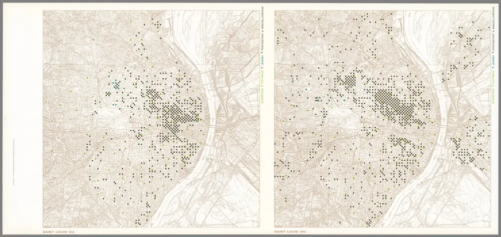 Saint Louis. Churches: Catholic, Jewish, Protestant & Miscellaneous 1950 and 1960.