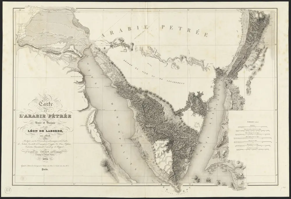 Carte de l'Arabie pétrée