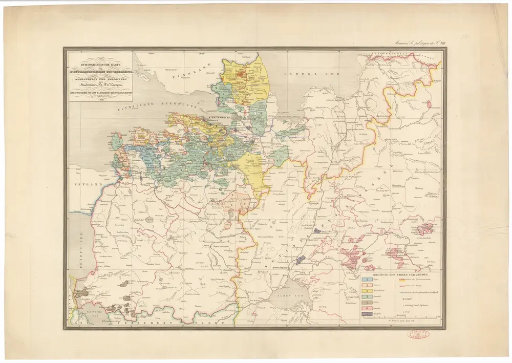 Etnographische Karte des St. Petersburgischen Gouvernements