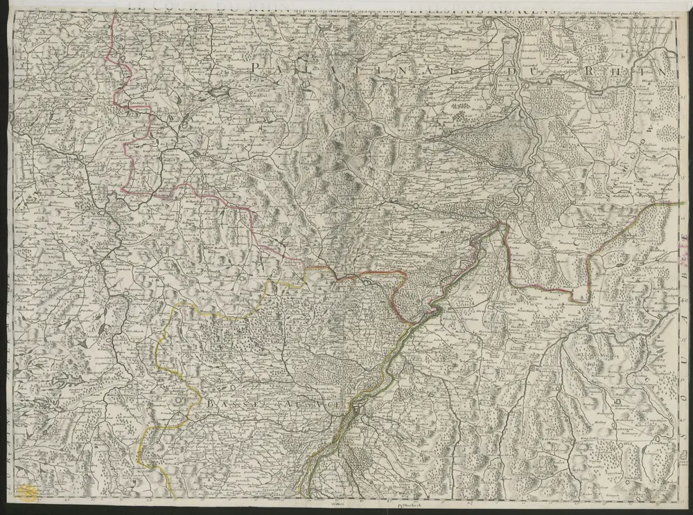 LE COURS DU RHIN depuis Strasbourg jusqu'a Worms ET LES PAYS ADJACENS