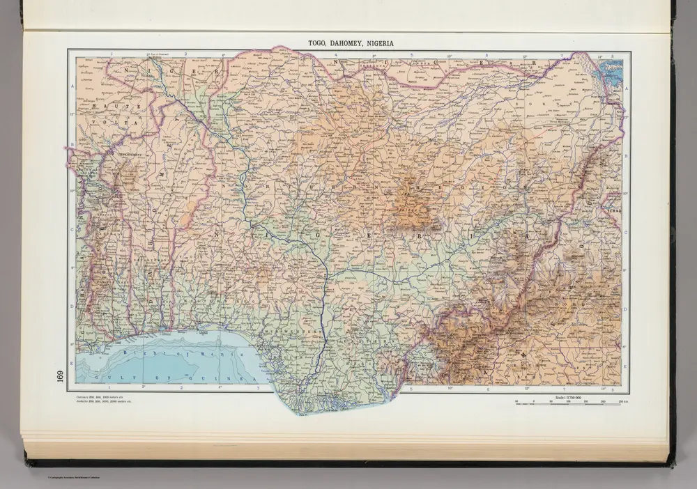 169.  Togo, Dahomey, Nigeria.  The World Atlas.