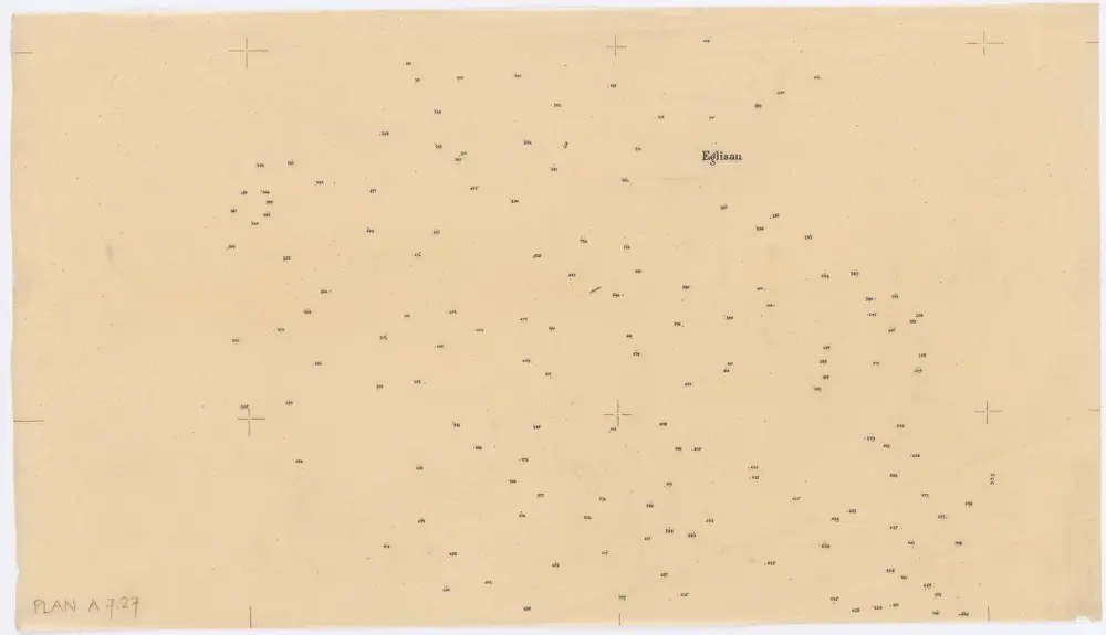 Vorlagen für die Topographische Karte des Kantons Zürich (Wild-Karte): Bezirk Bülach: Kartenbild-Pause für Höhenangaben: Eglisau