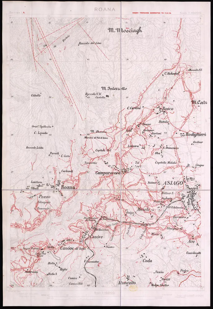 Roana, Italy: enemy trenches