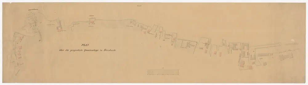 Zürich, Riesbach: Rechtes Zürichseeufer, oberhalb des Zürichhorns bis unterhalb der Grenze zwischen Riesbach und Zürich, projektierte Quaianlage; Situationsplan (Zürichsee-Gebiet Nr. 3)