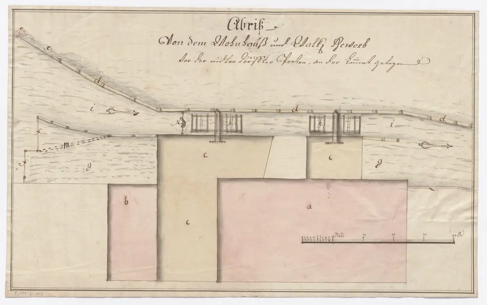 Niederdorfpforte, Wohnhaus und Walkegewerbe: Grundriss